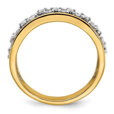 14K Polished Diamond Band