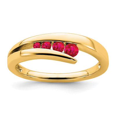 14K Ruby 4-stone Ring