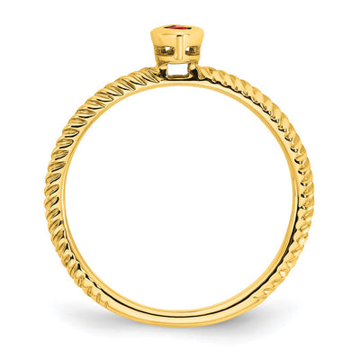 14K Marquise Bezel Ruby Ring
