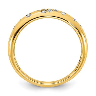 14K Polished Diamond Sprinkle Ring