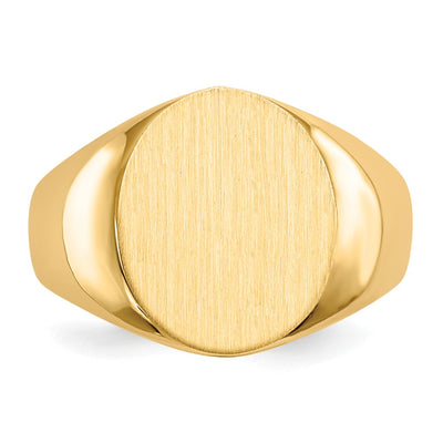14K x Open Back Mens Signet Ring