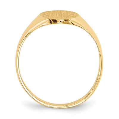 14K 8.5x12.0mm Closed Back Signet Ring