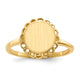 14K 8.5x9.0mm Open Back Signet Ring