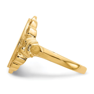 14K 10.5x14.0mm Open Back Signet Ring