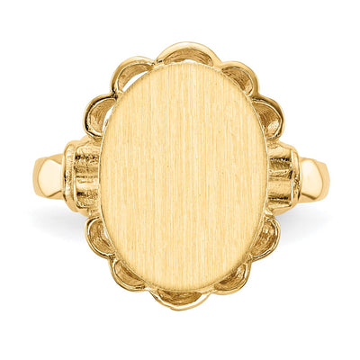 14K 10.5x14.0mm Open Back Signet Ring