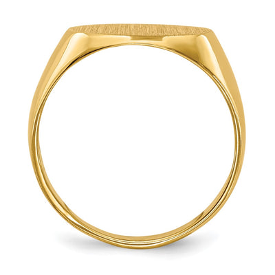 14K 11.0x7.5mm Closed Back Child's Signet Ring