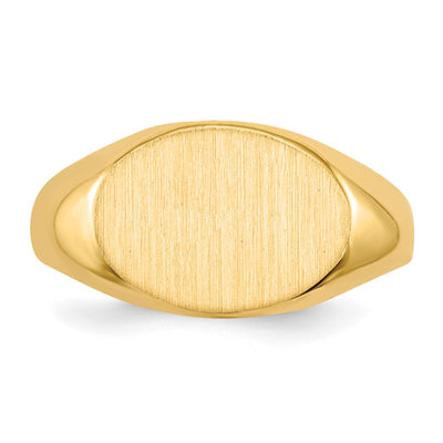14K 11.0x7.5mm Closed Back Child's Signet Ring