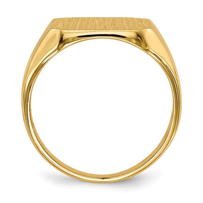 14K x14. Closed Back Mens Signet Ring