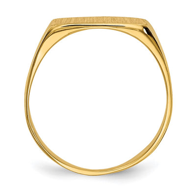 14K 12.5x6.5mm Closed Back Signet Ring