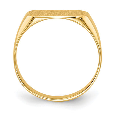 14K 12.0x6.5mm Closed Back Childs Signet Ring