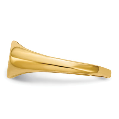 14K Child's Diamond Closed Back Signet Ring