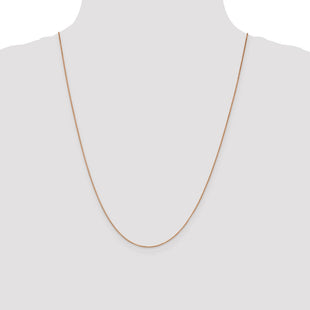 14K Rose Gold Box Link with Lobster Clasp Chain (Style RSC1-24)