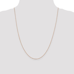 14K Rose Gold Diamond-cut Cable with Lobster Clasp Chain (Style RSC20-24)