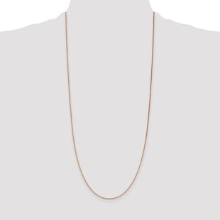 14K Rose Gold Diamond-cut Cable with Lobster Clasp Chain (Style RSC21-30)