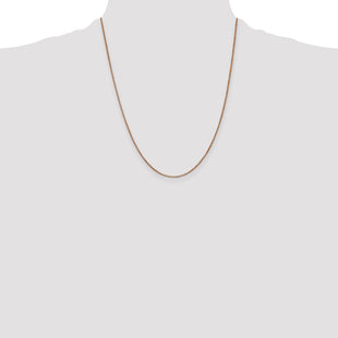 14K Rose Gold Box Link with Lobster Clasp Chain (Style RSC3-22)