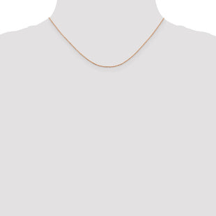 14K Rose Gold Diamond-cut Cable with Lobster Clasp Chain (Style RSC32-16)