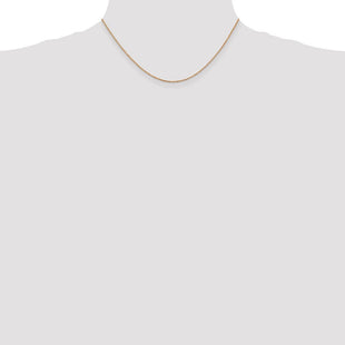 14K Rose Gold Box Link with Lobster Clasp Chain (Style RSC33-16)