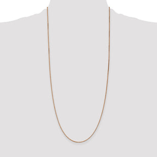 14K Rose Gold Box Link with Lobster Clasp Chain (Style RSC33-30)