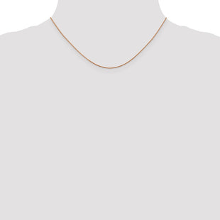 14K Rose Gold Diamond-cut Spiga with Lobster Clasp Chain (Style RSC34-16)