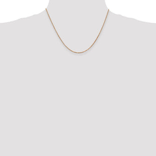 14K Rose Gold Box Link with Lobster Clasp Chain (Style RSC36-18)