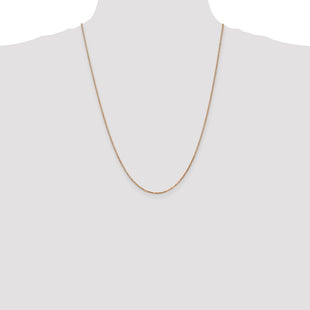 14K Rose Gold Box Link with Lobster Clasp Chain (Style RSC36-24)