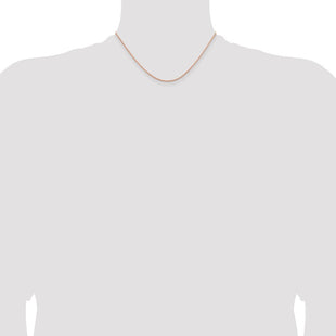 14K Rose Gold Diamond-cut Cable with Lobster Clasp Chain (Style RSC39-16)