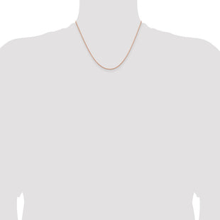 14K Rose Gold Diamond-cut Cable with Lobster Clasp Chain (Style RSC39-18)