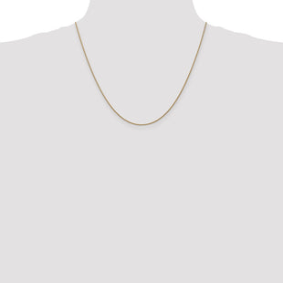 14K Rose Gold Diamond-cut Spiga with Lobster Clasp Chain (Style RSC4-20)