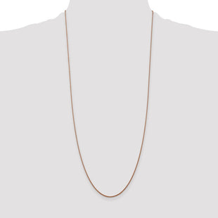 14K Rose Gold Diamond-cut Spiga with Lobster Clasp Chain (Style RSC4-30)