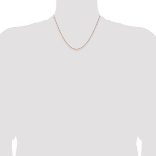 14K Rose Gold Solid Polished Spiga with Lobster Clasp Chain (Style RSC41-18)