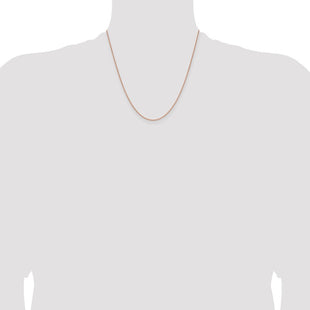 14K Rose Gold Solid Polished Spiga with Lobster Clasp Chain (Style RSC41-20)