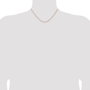 14K Rose Gold Solid Polished Spiga with Lobster Clasp Chain (Style RSC42-16)