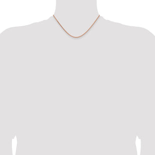 14K Rose Gold Solid Polished Spiga with Lobster Clasp Chain (Style RSC43-16)