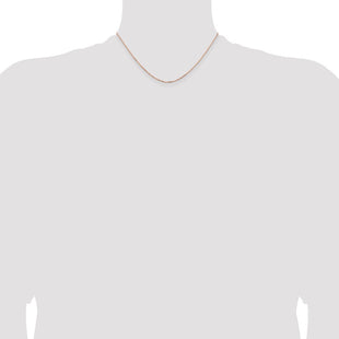 14K Rose Gold Box Link with Lobster Clasp Chain (Style RSC44-16)