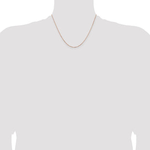 14K Rose Gold Box Link with Lobster Clasp Chain (Style RSC44-18)