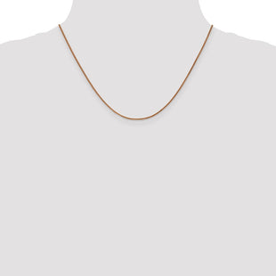 14K Rose Gold Diamond-cut Spiga with Lobster Clasp Chain (Style RSC5-18)