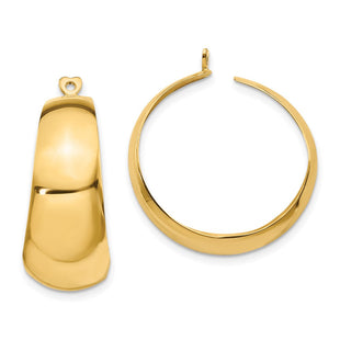 14k Polished Hoop Earring Jackets (Style S1390)