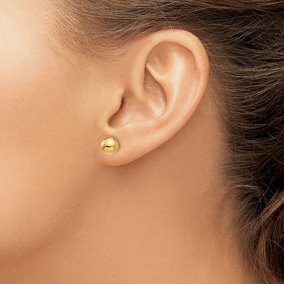 14K Madi K Polished Ball Post Earrings, 7 x 7mm
