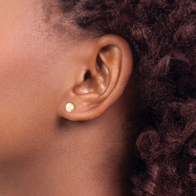 14K Madi K Round Opal Post Earrings