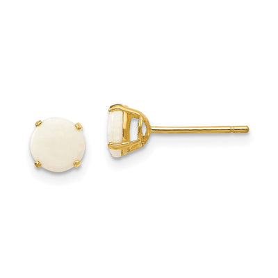 14K Madi K Round Opal Post Earrings