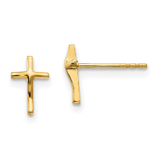 14k Madi K Polished Cross Post Earrings (Style SE2332)