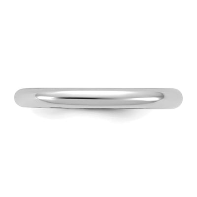 14K White Gold Madi K Polished Half Round Band Size 3 Baby / Children's Ring