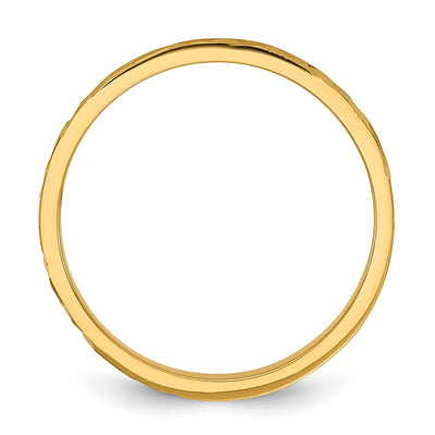 14K Madi K Diamond-cut Design Flat Band Size 3 Baby / Children's Ring