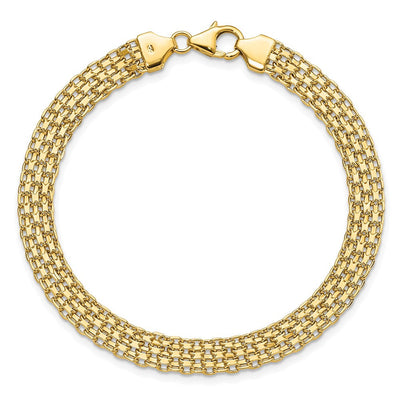 14K Polished Fancy Bismark Link