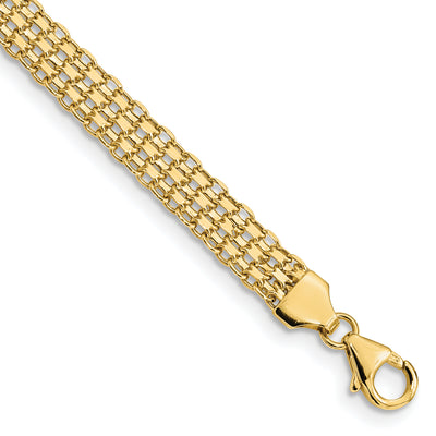 14K Polished Fancy Bismark Link
