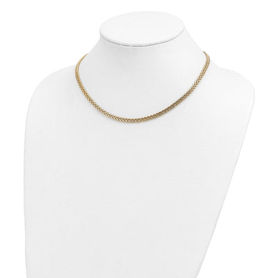 14K Polished Fancy Braided Link, 17 x 4.3mm