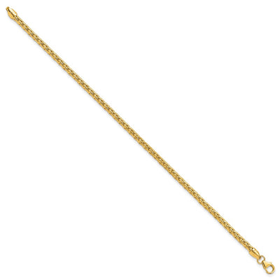 14K Polished Fancy Braided Link Bracelet, 7.5 x 3mm