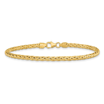 14K Polished Fancy Braided Link Bracelet, 7.5 x 3mm