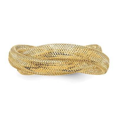 14K Twisted Woven Mesh Stretch Ring