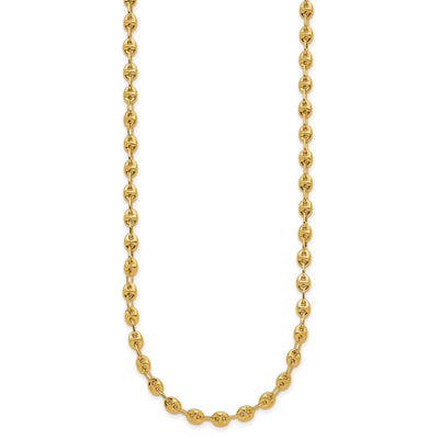 14K Polished Fancy Link Necklace, 18 x 4.5mm
